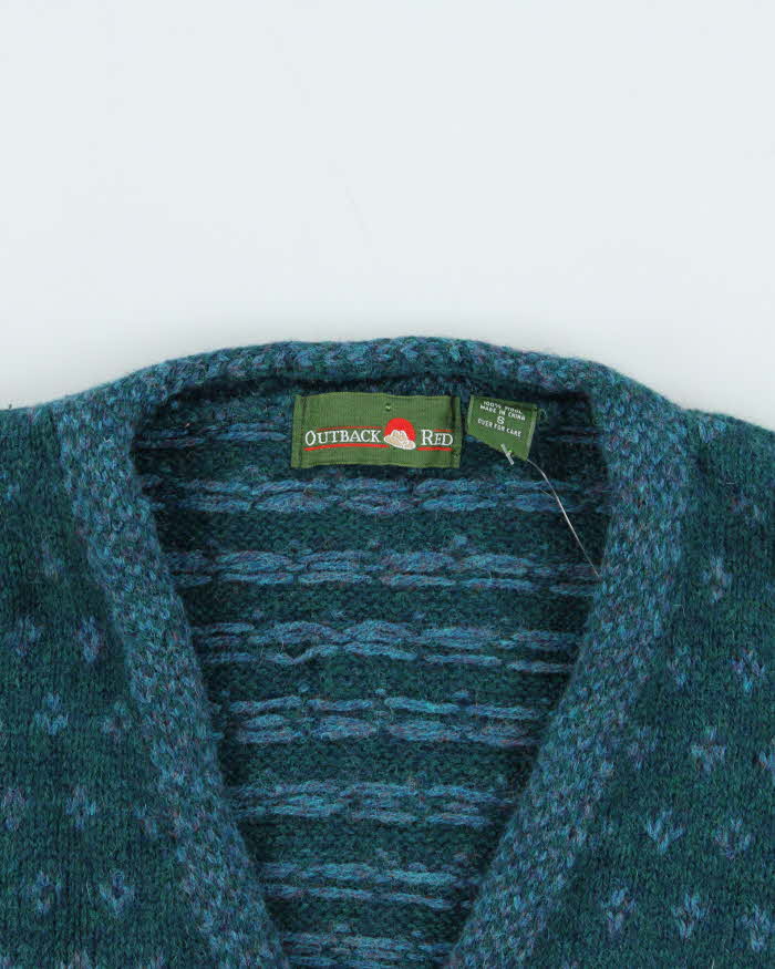 Vintage Outback Red Chunky Wool Cardigan -  S