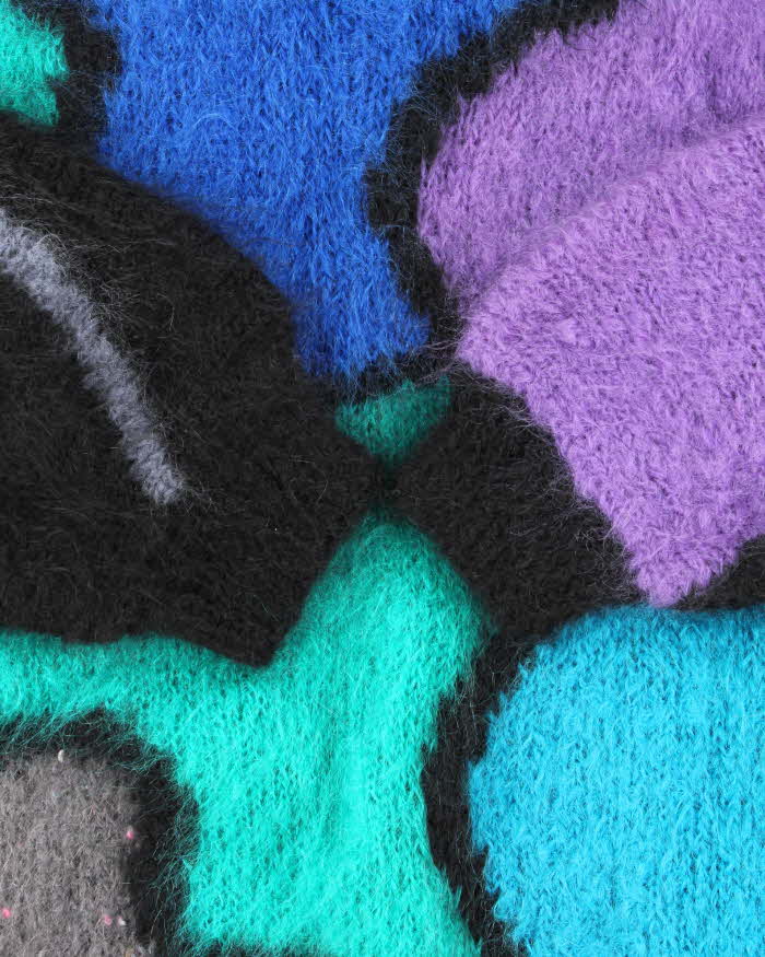 Vintage 1990s Women's Made In England Oversized Mohair Chunky Knit Jumper - L