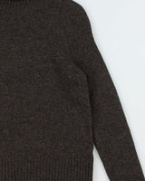 Vintage 1990s Women's DKNY Cable Knit Sleeve Roll Neck Knit Jumper - S