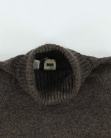 Vintage 1990s Women's DKNY Cable Knit Sleeve Roll Neck Knit Jumper - S