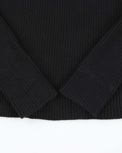 Vintage Ralph Lauren Ribbed Knit Quarter-zip Jumper - L
