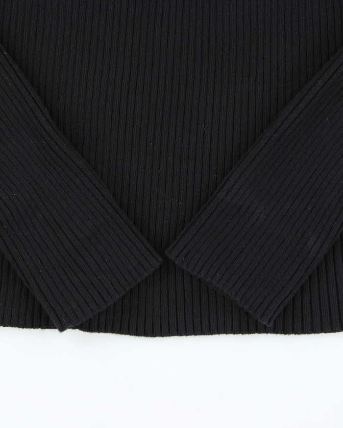Vintage Ralph Lauren Ribbed Knit Quarter-zip Jumper - L