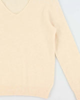Vintage Wool &amp; Cashmere Blend V-neck Jumper - M