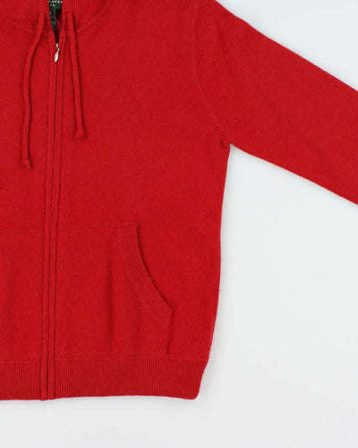 Vintage Ralph Lauren Cashmere, Angora & Wool Blend Zip-up Hoodie - S