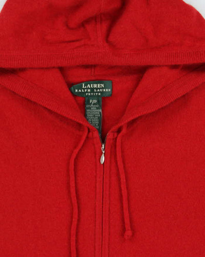 Vintage Ralph Lauren Cashmere, Angora & Wool Blend Zip-up Hoodie - S