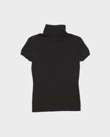 Vintage Holt Renfrew Cashmere Roll Neck Short Sleeve Jumper - XS