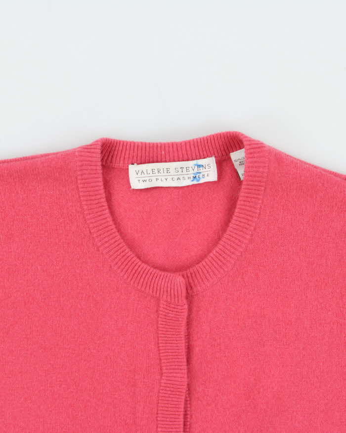 Vintage Valerie Stevens Cashmere Popper Cardigan - M