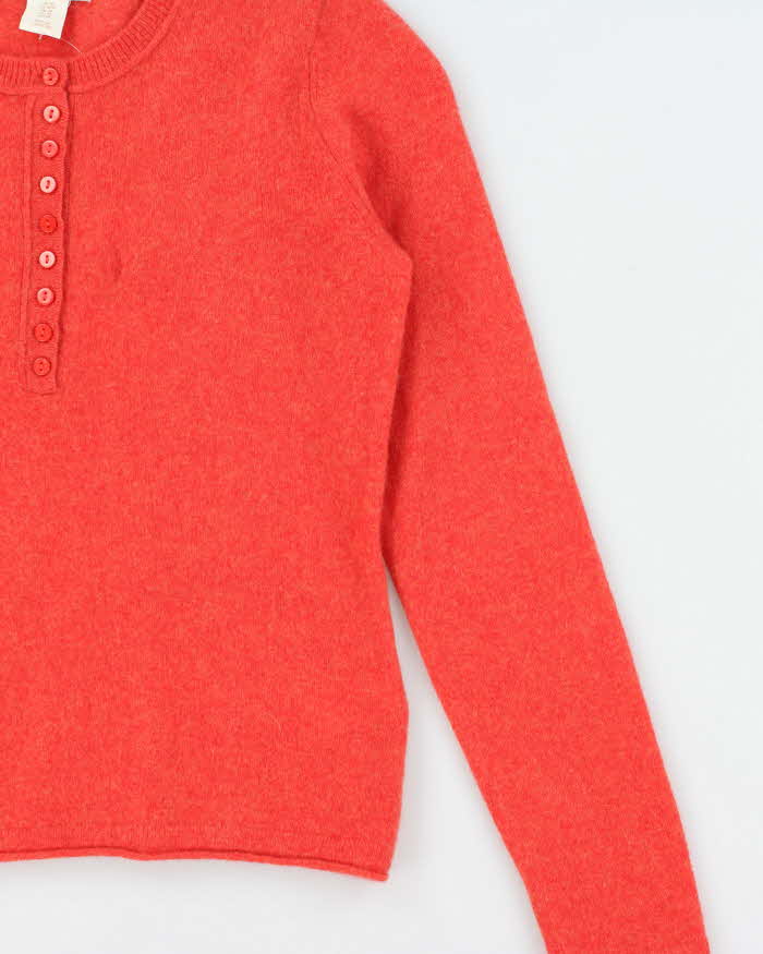 Vintage Cynthia Rowley Quarter-button Cashmere Jumper - M