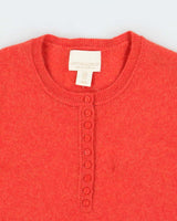 Vintage Cynthia Rowley Quarter-button Cashmere Jumper - M