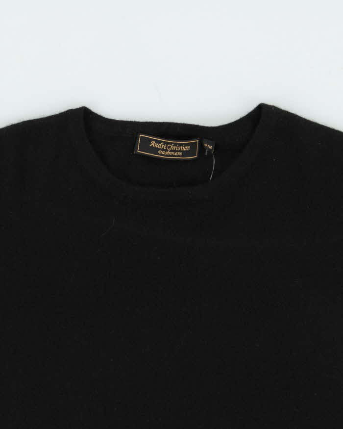 Vintage Andre Christian Cashmere Short Sleeve Jumper - M