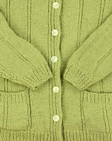 Vintage Boxy Handmade Wool Cardigan - L