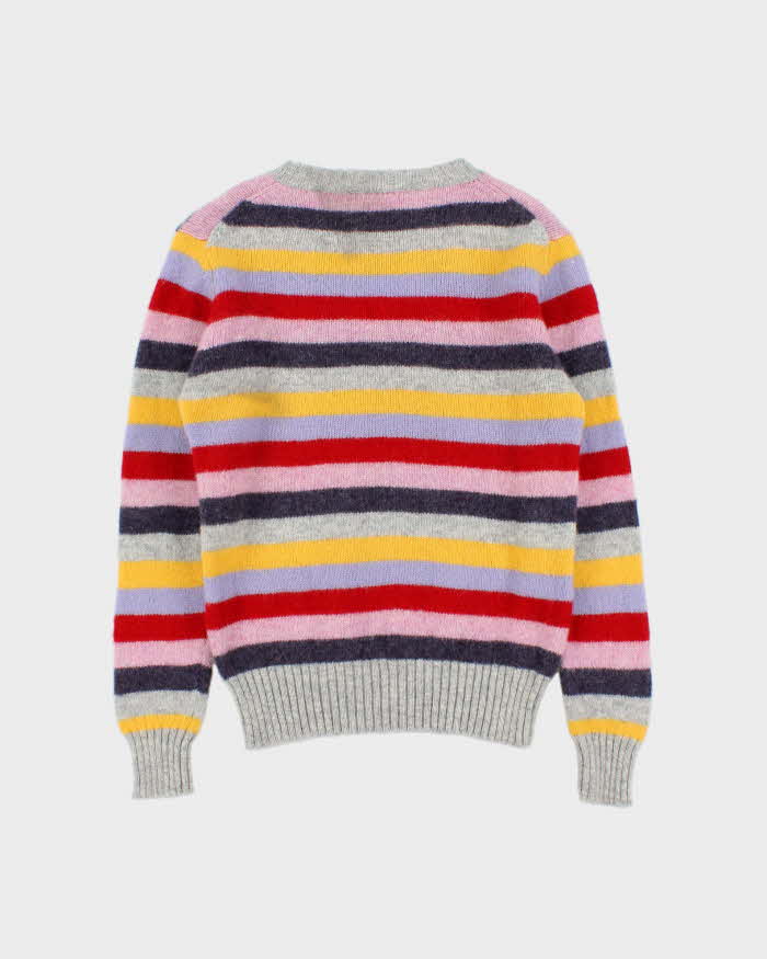 Vintage Clef De Sol Stripe Wool Jumper - M