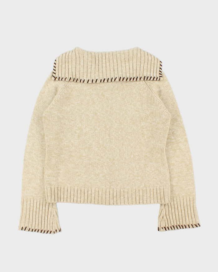 Vintage 00s Point Zero Double Zip Knit Jumper - L