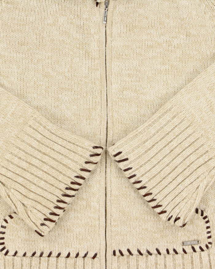 Vintage 00s Point Zero Double Zip Knit Jumper - L