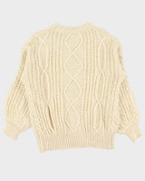 Vintage Aran Knit Chunky Jumper - XL