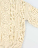 Vintage Aran Knit Chunky Jumper - XL