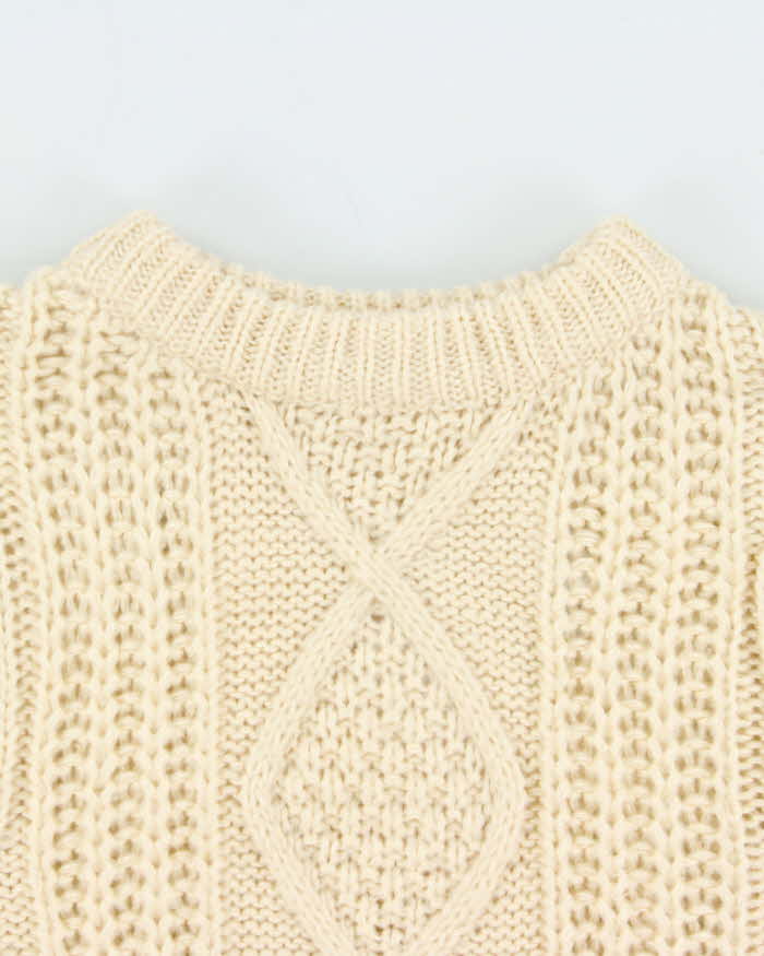 Vintage Aran Knit Chunky Jumper - XL