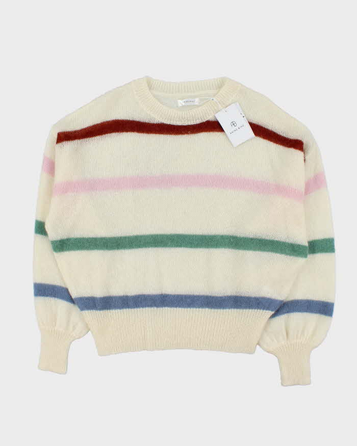 DSWT Annie Bing Mohair Merino Wool Blend Striped Lydia Knit Jumper - S