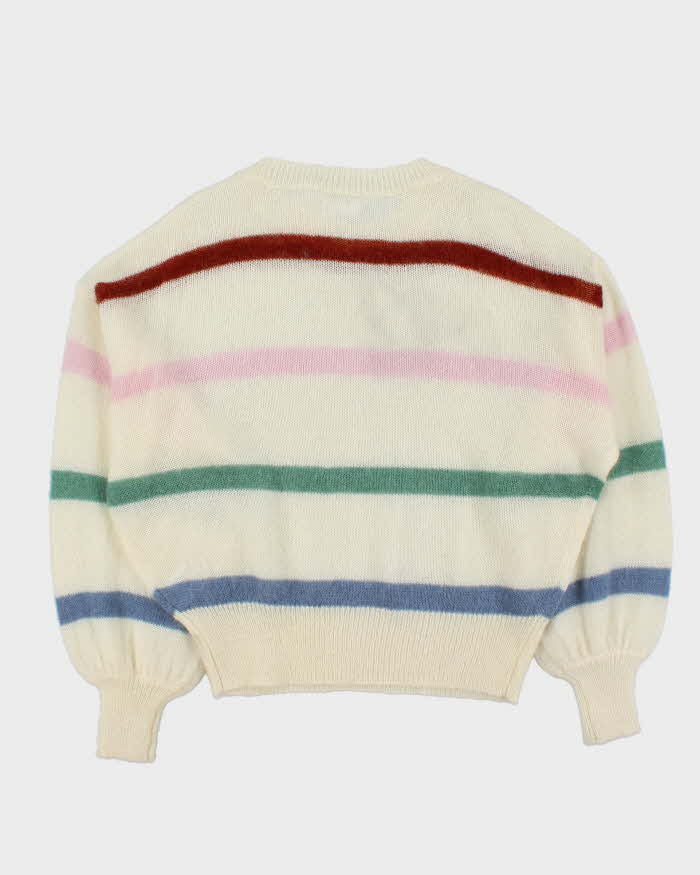 DSWT Annie Bing Mohair Merino Wool Blend Striped Lydia Knit Jumper - S