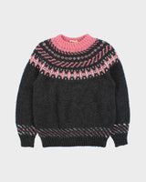 Vintage 1990s Women's Hand Knit By Georgia Cranston Chunky Wool Jumper - M