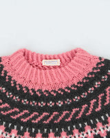 Vintage 1990s Women's Hand Knit By Georgia Cranston Chunky Wool Jumper - M
