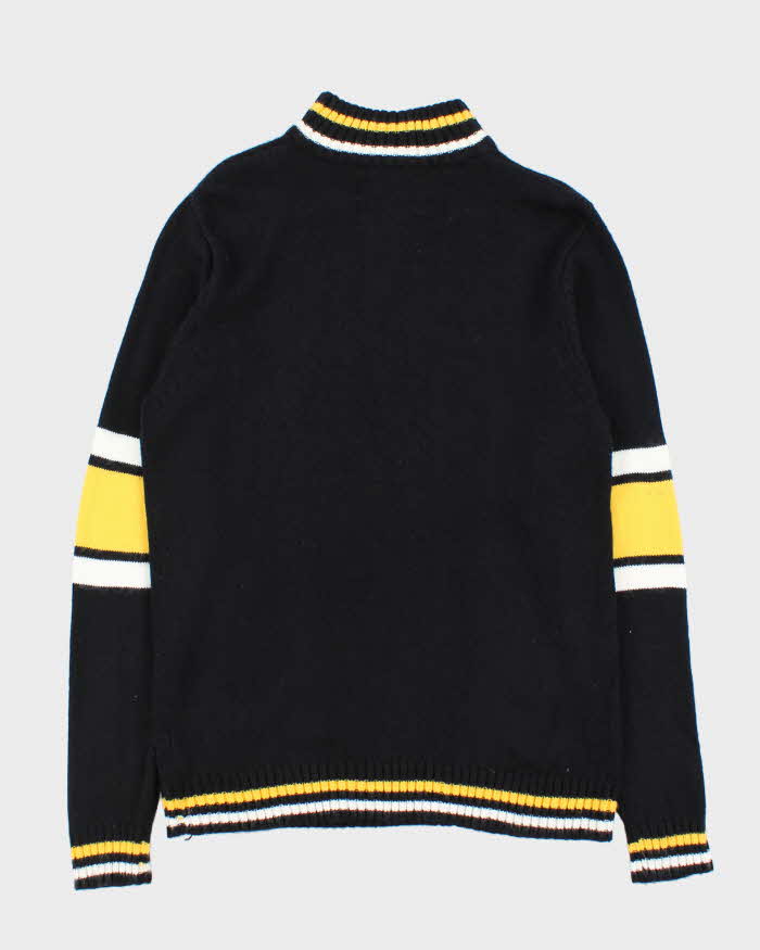 Vintage 00s Boston Bruins NHL Quarter-Zip Knit Jumper - L