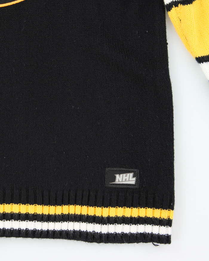 Vintage 00s Boston Bruins NHL Quarter-Zip Knit Jumper - L