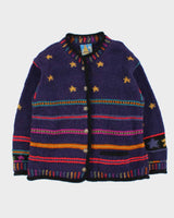 Vintage Newari Nepal Wool Icelandic Style Chunky Cardigan - S/M