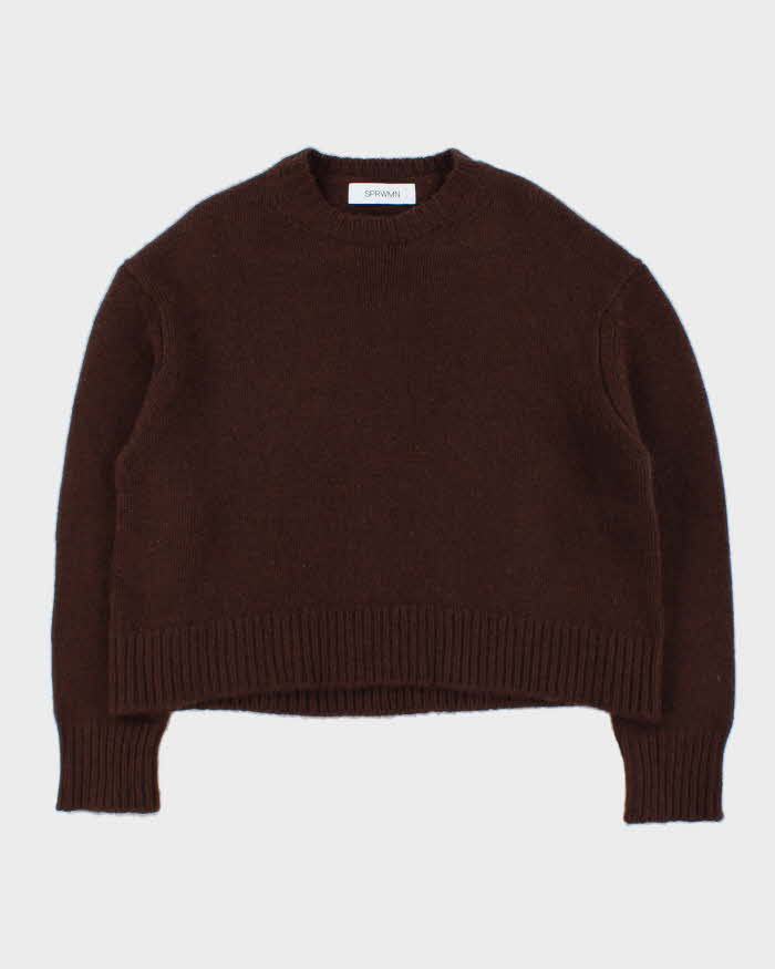 SPRWMN Cashmere Boxy Cropped Jumper - S