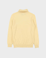 Vintage KNC Femme Butter Yellow Cashmere Roll Neck Jumper - M