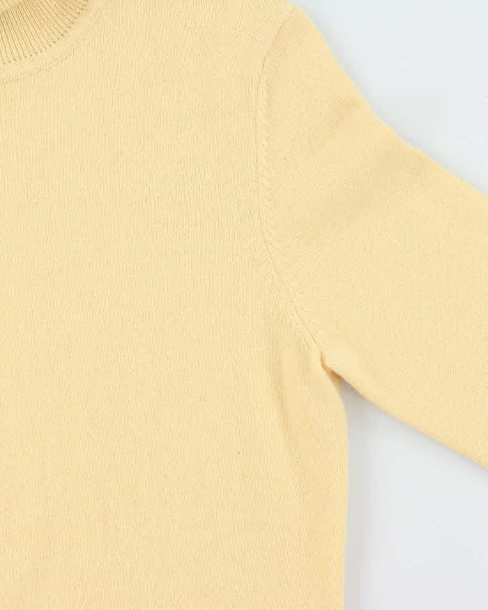 Vintage KNC Femme Butter Yellow Cashmere Roll Neck Jumper - M