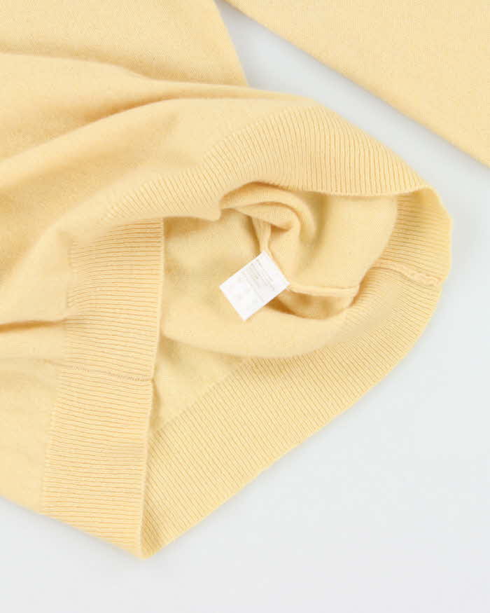 Vintage KNC Femme Butter Yellow Cashmere Roll Neck Jumper - M