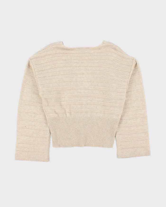 Vintage Club Monaco Cashmere Ribbed Cardigan - S