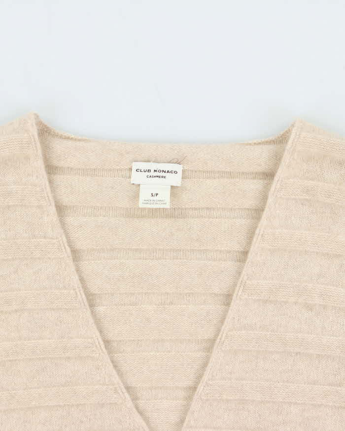 Vintage Club Monaco Cashmere Ribbed Cardigan - S
