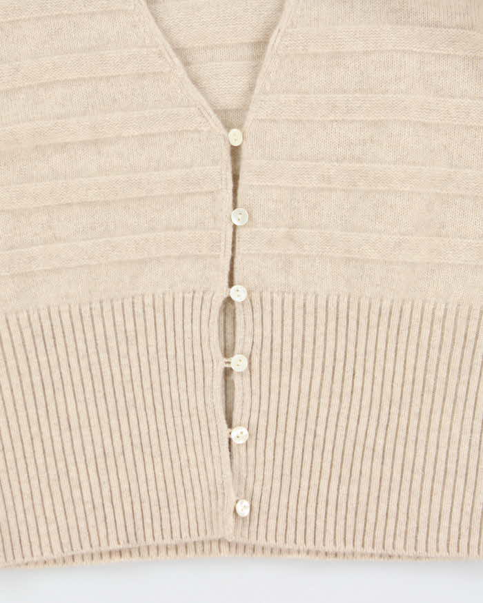 Vintage Club Monaco Cashmere Ribbed Cardigan - S