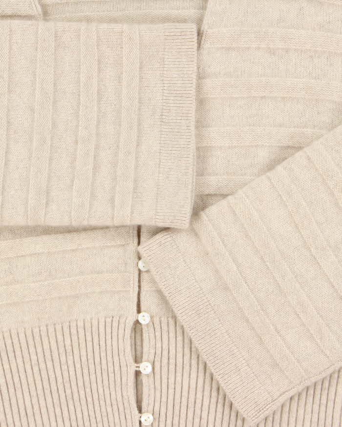 Vintage Club Monaco Cashmere Ribbed Cardigan - S