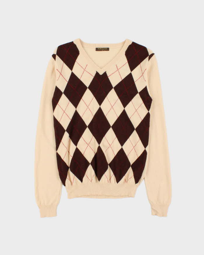 Vintage Himalaya Cashmere V-neck Jumper - S