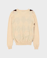Vintage Himalaya Cashmere V-neck Jumper - S