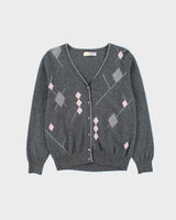 Vintage Baichun Cashmere Rhinestone Cardigan - S