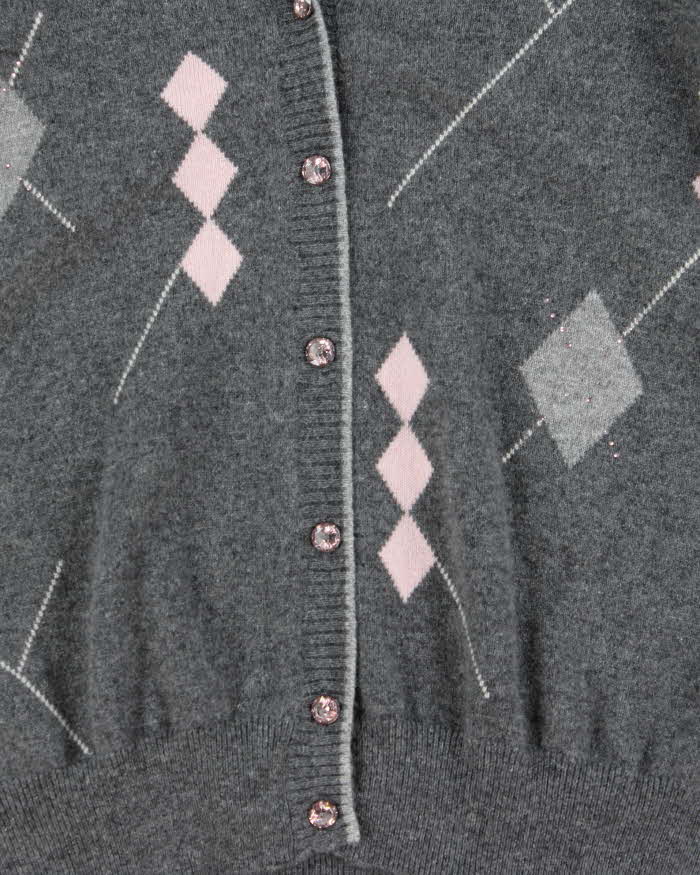 Vintage Baichun Cashmere Rhinestone Cardigan - S