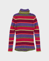 Vintage Y2k 00s Talbots Striped Roll Neck Jumper - M