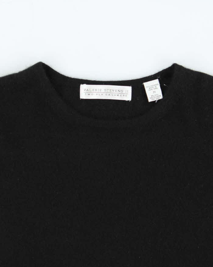 Vintage 90s Valerie Stevens Cashmere Short Sleeve Jumper - XXXL
