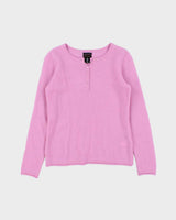 Vintage Mercer &amp; Madison Cashmere Quarter Button Jumper - M