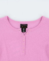 Vintage Mercer &amp; Madison Cashmere Quarter Button Jumper - M