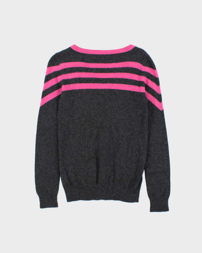 Vintage Stripe V-neck Cashmere Jumper - S