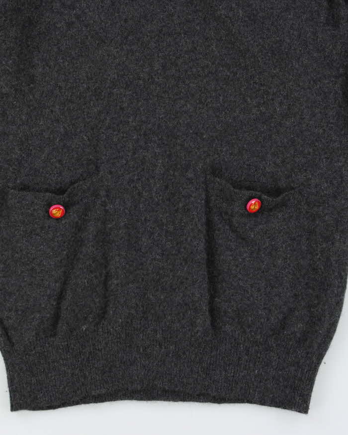 Vintage Stripe V-neck Cashmere Jumper - S