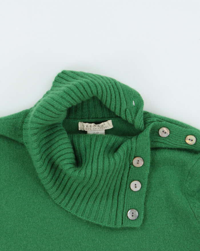 Vintage Kenar Cashmere Button Detail Jumper - S