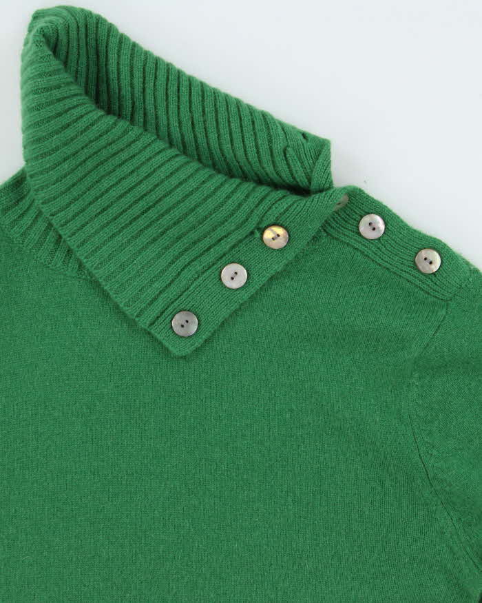 Vintage Kenar Cashmere Button Detail Jumper - S