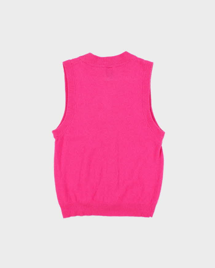 Vintage Brass Plum Wool &amp; Angora Button-up Tank Knit - S