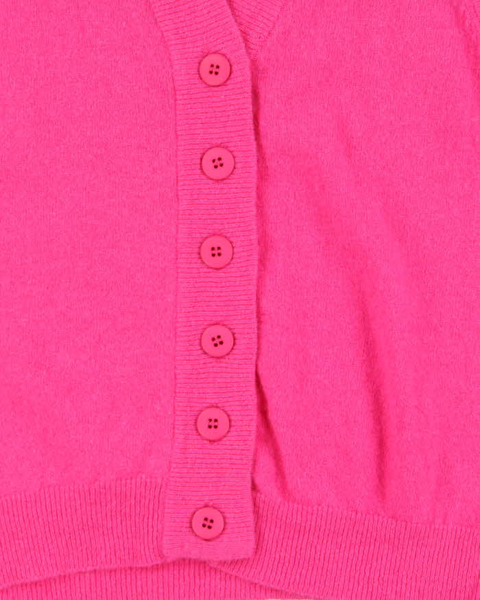 Vintage Brass Plum Wool & Angora Button-up Tank Knit - S